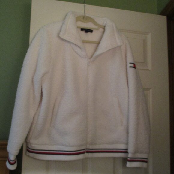 Women's Tommy Hilfiger Faux Fur Jacket Size Large - Picture 1 of 3